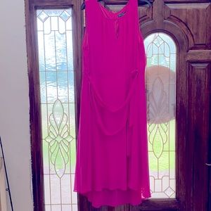 Hot pink high low dress